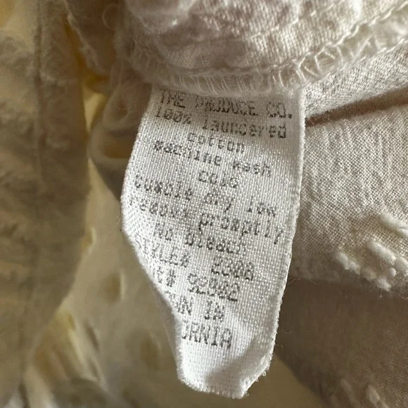 Produce Company Textured Jacket Shacket White Button Down Size Large - Picture 4 of 6